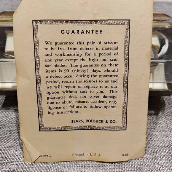 Vintage Sears 3-speed electric fabric scissors - Picture 7 of 8